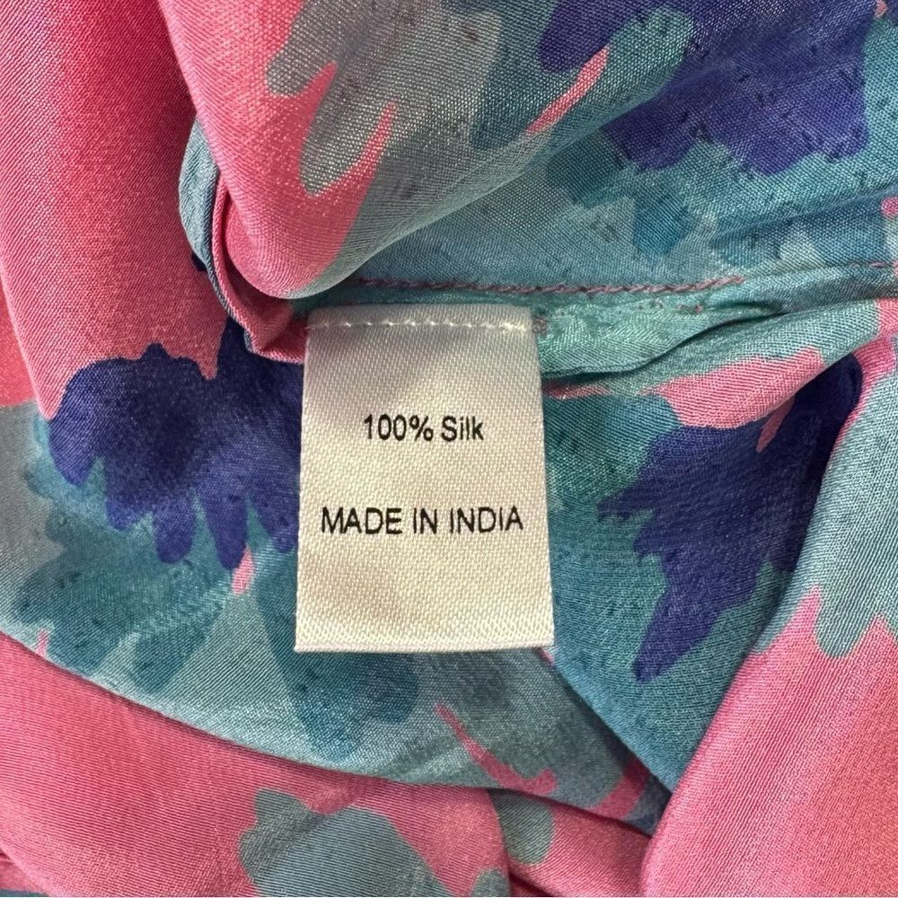 NEW Banjanan Aurora Maxi Slip Dress Pink Blue Floral Silk Size XS - Picture 10 of 11